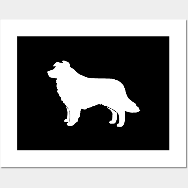 Border Collie Silhouette Wall Art by Coffee Squirrel